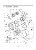 DRUM & TUB ASSEMBLY Diagram and Parts List for WM2688HNMA ANBEEUS LG Washer