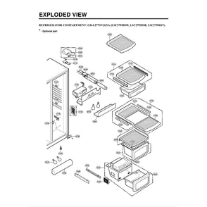 Section 2 Diagram and Parts List for LSC27950SB AWBCLGA LG Refrigerator