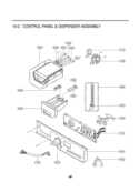 CONTROL PANEL & DISPENSER ASSEMBLY Diagram and Parts List for WM3431HW WM3431HW /00 LG Washer