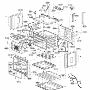 Lower Cavity Parts Diagram and Parts List for LSWD305ST ASTLVKG LG Range