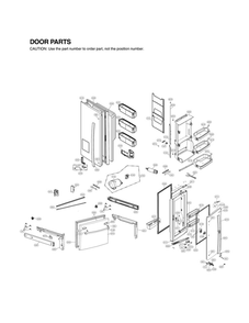 Door Parts Diagram and Parts List for LFX29945ST 02 LG Refrigerator