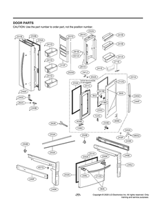 Door Parts Diagram and Parts List for LFCS27596S ASTCNA8 LG Refrigerator
