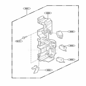Latch Board Parts Diagram and Parts List for GH7155XKB ABKEWRP LG Range