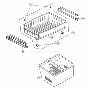 Freezer Parts Diagram and Parts List for 71059 AWBCSE3 LG Refrigerator