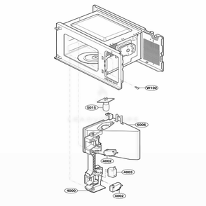 Latch Board Parts 1 Diagram and Parts List for 62469 CBKESEA LG Wall Oven