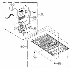 Base Plate Parts Diagram and Parts List for LMC0975SB CBKELNA LG Wall Oven
