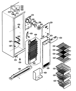 Freezer Compartment Diagram and Parts List for LSC27970ST 00 LG Refrigerator