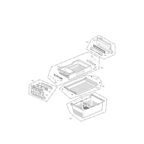 Freezer Diagram and Parts List for LFXS30726B 00 LG Refrigerator
