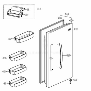 Part Location Diagram of ADC72986535 LG DOOR ASSEMBLY,REFRIGERAT