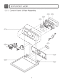EXPLODED VIEW  Control Panel & Plate Assembly Diagram and Parts List for DLE0442G  LG Dryer
