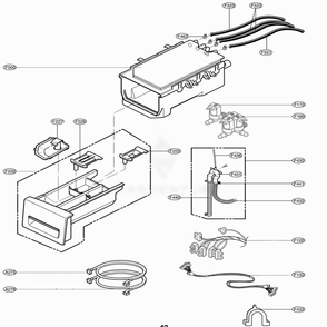Dispenser Assembly Diagram and Parts List for WM2677HWM ABWEECI LG Washer
