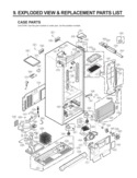 CASE PARTS   EXPLODED VIEW & REPLACEMENT PARTS Diagram and Parts List for LFX25971ST  LG Refrigerator
