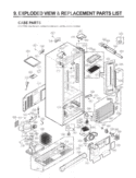 CASE PARTS   EXPLODED VIEW & REPLACEMENT PARTS Diagram and Parts List for LFX21971ST GR-L218USJH LG Refrigerator