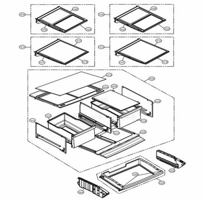 Refrigerator Parts Diagram and Parts List for 72099 AWBCSE1 LG Refrigerator