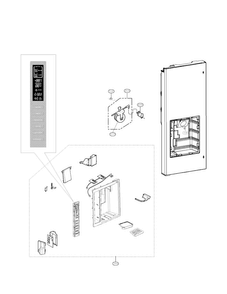 Dispenser Parts Diagram and Parts List for LFX23961SB 01 LG Refrigerator