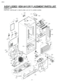 Part Location Diagram of 3111JJ1001T LG Case Assembly,Display