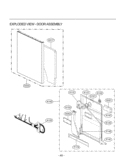 EXPLODED VIEW  DOOR ASSEMBLY Diagram and Parts List for LDS4821ST  LG Dishwasher