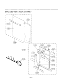 EXPLODED VIEW  DOOR ASSEMBLY Diagram and Parts List for LDF6920WW ABWEEUS LG Dishwasher