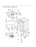 EXPLODED VIEW  TUB ASSEMBLY Diagram and Parts List for LDF6920BB ABPEEUS LG Dishwasher