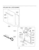 EXPLODED VIEW  DOOR ASSEMBLY Diagram and Parts List for LDF6920BB D1608BB LG Dishwasher