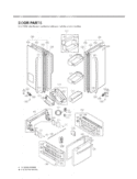 DOOR PARTS Diagram and Parts List for LFX21971ST LFX21971ST/1 LG Refrigerator