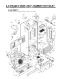 CASE PARTS   EXPLODED VIEW & REPLACEMENT PARTS LIST Diagram and Parts List for LFX25980ST LFX25980ST /01 LG Refrigerator