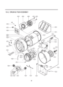 DRUM & TUB ASSEMBLY Diagram and Parts List for WM3677HW ABWEEUS LG Washer