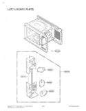 LATCH BOARD PARTS Diagram and Parts List for LRMP1270ST CSSELGA LG Microwave