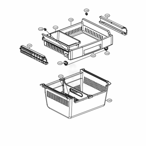 Freezer Parts Diagram and Parts List for LDCS24223B AWBCNA2 LG Refrigerator