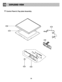 Control Panel & Top plate Assembly  EXPLODED VIEW Diagram and Parts List for DLEV833W  LG Dryer