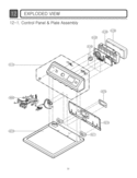 EXPLODED VIEW  Control Panel & Plate Assembly Diagram and Parts List for DLE2532W  LG Dryer