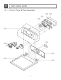 EXPLODED VIEW  Control Panel & Plate Assembly Diagram and Parts List for DLE6942W  LG Dryer