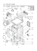 Part Location Diagram of 4810ER3021A LG Washer Hinge Bracket