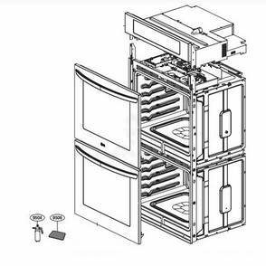 Main Diagram and Parts List for LWD3063BD AB2LLGA LG Wall Oven