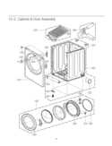 Cabinet & Door Assembly Diagram and Parts List for DLG0452W  LG Dryer
