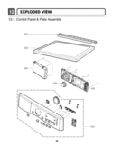 EXPLODED VIEW  Control Panel & Plate Assembly Diagram and Parts List for DLE7177RM ACREEUS LG Dryer