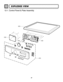 EXPLODED VIEW  Control Panel & Plate Assembly Diagram and Parts List for DLE5977SM  LG Dryer