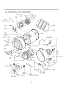 DRUM & TUB ASSEMBLY Diagram and Parts List for WM2432HW  LG Washer