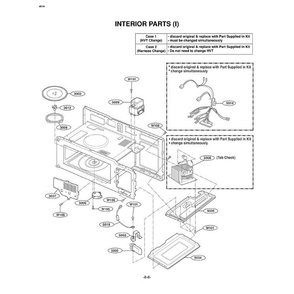 Section 6 Diagram and Parts List for LMV1630BB CB1ELGA LG Microwave Oven Combo