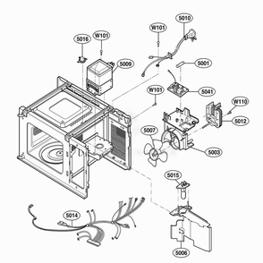 Interior Parts Diagram and Parts List for 66102 CWHESEA LG Range