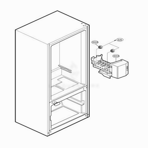 Ice Maker Parts Diagram and Parts List for LRDC20731WW ASWCLGY LG Refrigerator