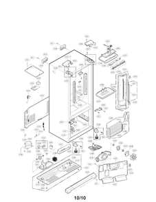 Case Assembly Parts Diagram and Parts List for LFC21770ST06  LG Refrigerator