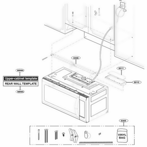 Installation Parts Diagram and Parts List for LMV2031SS CFSELGA LG Range