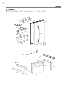Door Parts Diagram and Parts List for GM-B228RQFM ABICSE2 LG Refrigerator