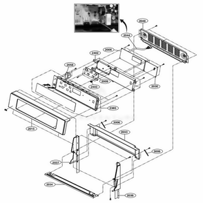 Controller Parts Diagram and Parts List for LRE30453SB FBKLLGA LG Range