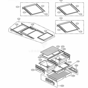 Refrigerator Parts Diagram and Parts List for LFX28968D ASBCNA0 LG Refrigerator