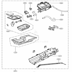 Guide Assembly Diagram and Parts List for DLGX5681WE ABWEEUS LG Dryer