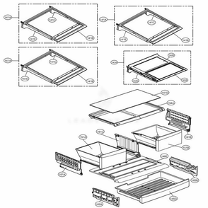 Refrigerator Parts Diagram and Parts List for 73054 ABICSE0 LG Refrigerator