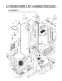 CASE PARTS   EXPLODED VIEW & REPLACEMENT PARTS LIST Diagram and Parts List for LFX25971SW LFX25971SW /01 LG Refrigerator