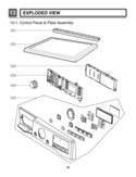 EXPLODED VIEW   Control Panel & Plate Assembly Diagram and Parts List for DLEX3001P APTEEUS LG Dryer
